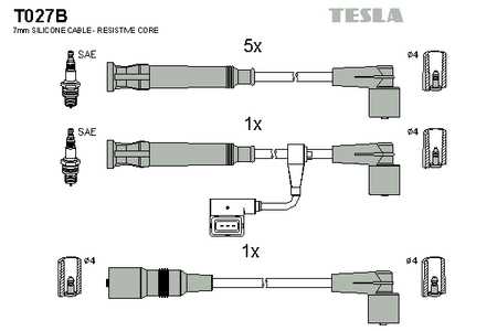TESLA Juego de cables de encendido-0