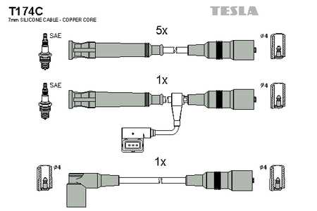 TESLA Juego de cables de encendido-0