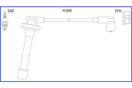 Hitachi Juego de cables de encendido Hueco-0
