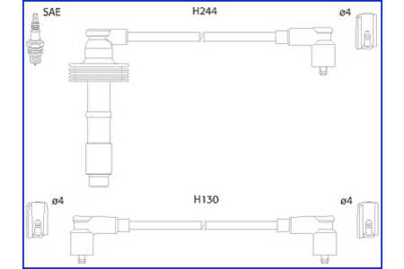 Hitachi Kit cavi accensione Hueco-0