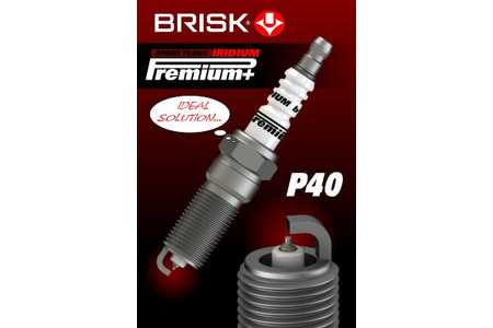 BRISK Bougie P40  PREMIUM IRIDIUM+-0