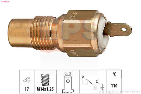 EPS Interruptor de temperatura, testigo de líquido refrigerante Made in Italy - OE Equivalent-0