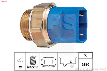 EPS Temperatuurschakelaar, radiateurventilator Made in Italy - OE Equivalent-0