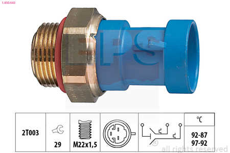 EPS Interruptor de temperatura, ventilador del radiador Made in Italy - OE Equivalent-0