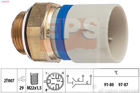 EPS Interruptor de temperatura, ventilador del radiador Made in Italy - OE Equivalent-0