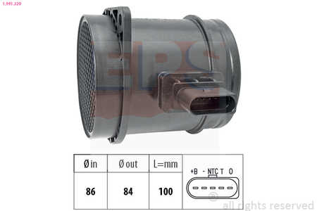 EPS Caudalímetro, sensor de masa de aire  Made in Italy - OE Equivalent-0