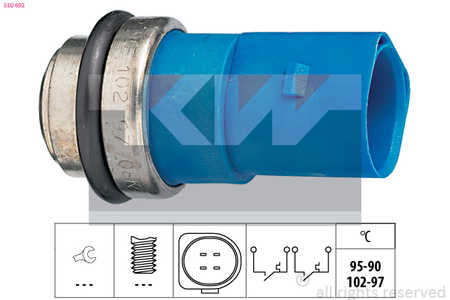 KW Termocontatto, Ventola radiatore Made in Italy - OE Equivalent-0