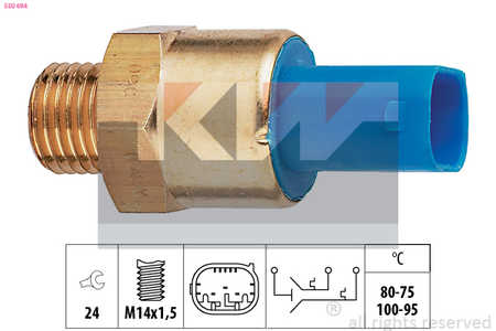 KW Interruptor de temperatura, ventilador del radiador Made in Italy - OE Equivalent-0