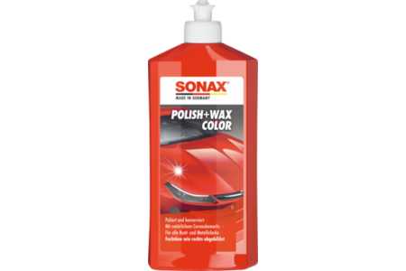 Sonax Pulido de pintura Polish+wax color rojo-0