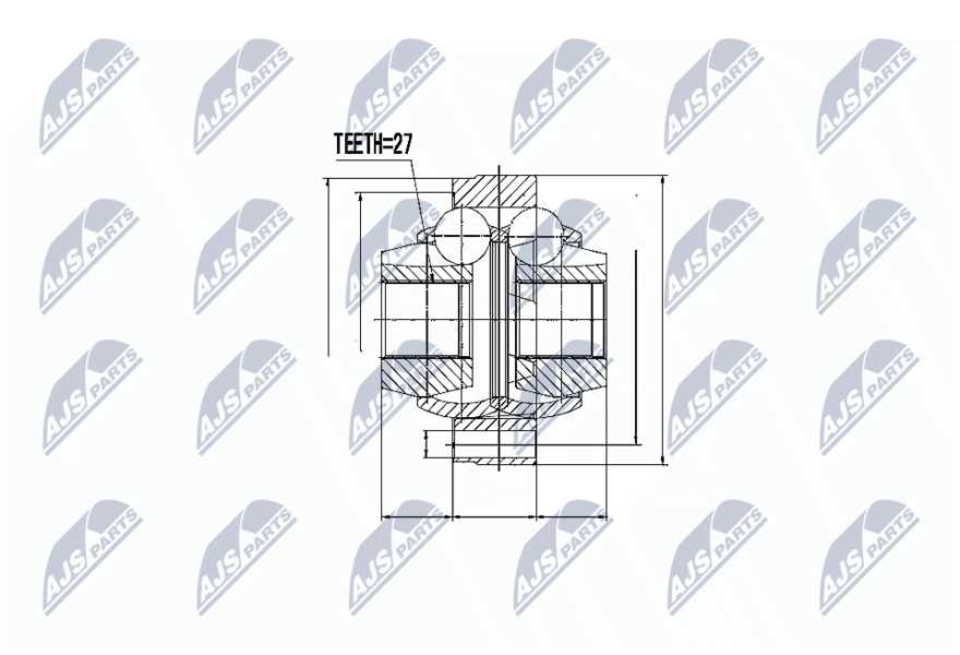 NTY Homokineet reparatie set, aandrijfas-0