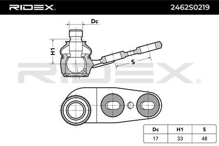 RIDEX Rótula de suspensión/carga-0