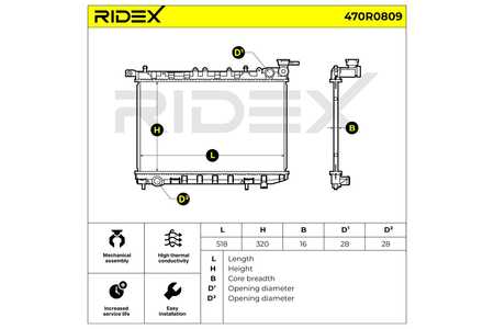 RIDEX Radiateur-0