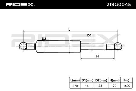 RIDEX Muelle neumático, maletero/compartimento de carga-0